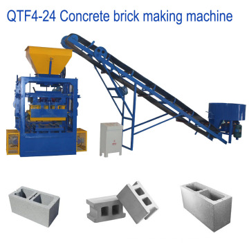 Precio semiautomático de la máquina de fabricación de ladrillos del cemento QTF4-24 en la India